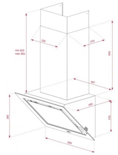 Кухонная вытяжка Teka DLV 68660 TOS STONE GREY