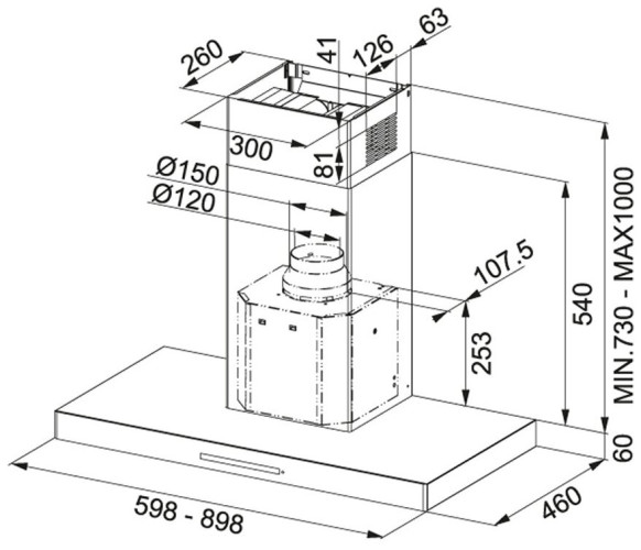 Кухонная вытяжка Franke FCR 925 TC BK XS