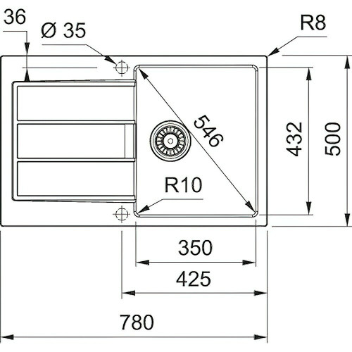 Кухонная мойка Franke S2D 611-78 белый 143.0618.381