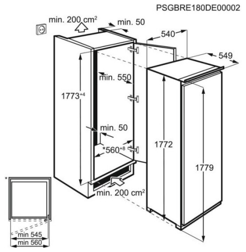 Встраиваемый холодильник Electrolux RRS 3DF18 S