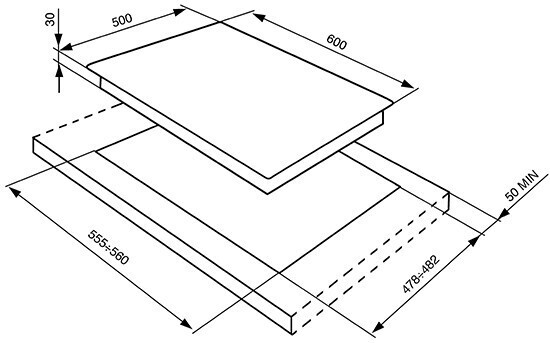 Газовая варочная панель Smeg SR764RA