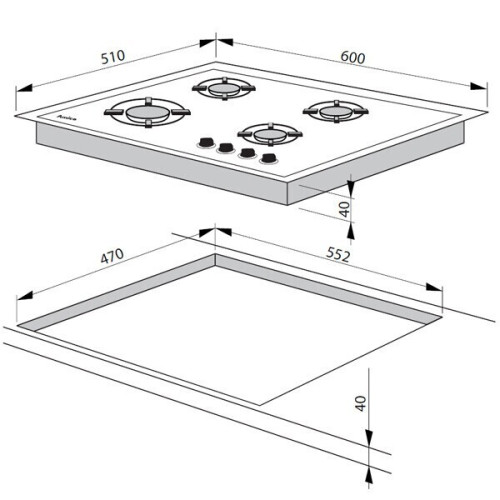 Газовая варочная панель Hansa BHGW 63111035