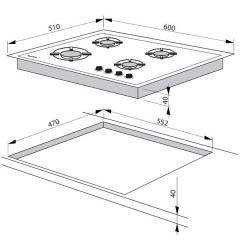 Газовая варочная панель Hansa BHGW 63111035
