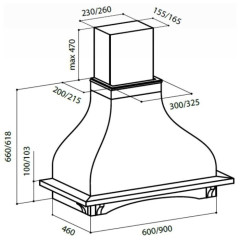 Кухонная вытяжка Lex Parma 900 ivory