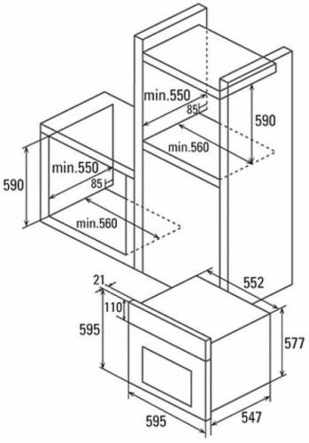 Электрический духовой шкаф Cata MT 8012 WH