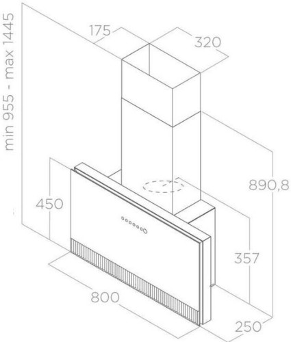Кухонная вытяжка Elica PLAT BL F 80