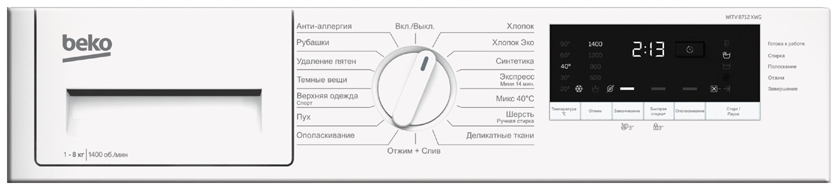 Встраиваемая стиральная машина Beko WTV 8712