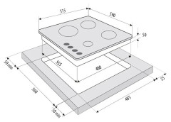 Газовая варочная панель Fornelli PGT 60 Ardore WH