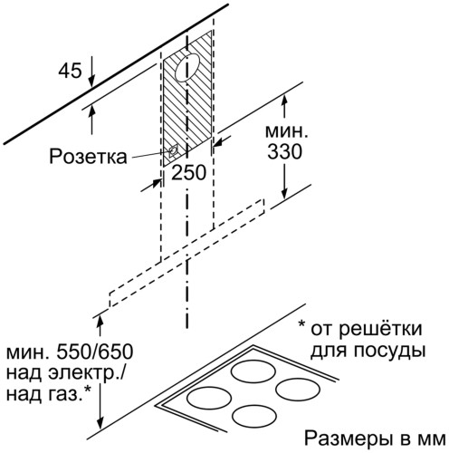 Кухонная вытяжка Neff D 65BHM4 N0