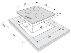 Газовая варочная панель Fornelli PGT 45 Adamello IV