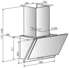 Кухонная вытяжка Elikor Жемчуг 60П-700-Е4Д антрацит/черный