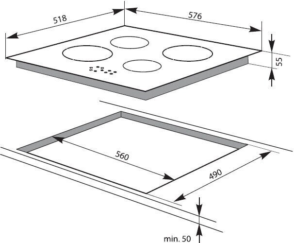 Индукционная варочная панель Hansa BHI 67303