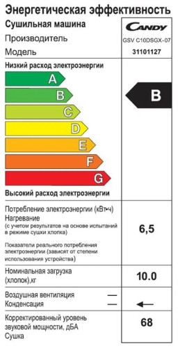 Сушильная машина Candy GSV C10DSGX-07