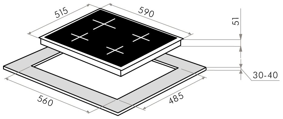 Газовая варочная панель MAUNFELD EGHG.64.63CBG.R/G