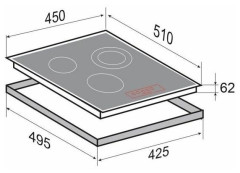 Индукционная варочная панель Zigmund Shtain CI 35 4 B