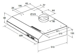 Подвесная вытяжка Indesit 7H H 161 IX
