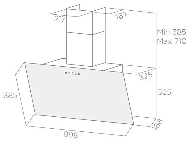 Кухонная вытяжка Elica Shire IX BL/A/90