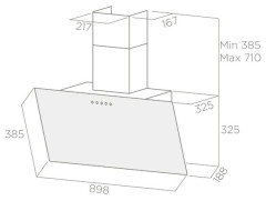 Кухонная вытяжка Elica Shire IX BL/A/90