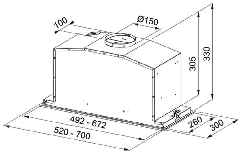 Встраиваемая вытяжка Franke FBI 547 XS NP 305.0590.105