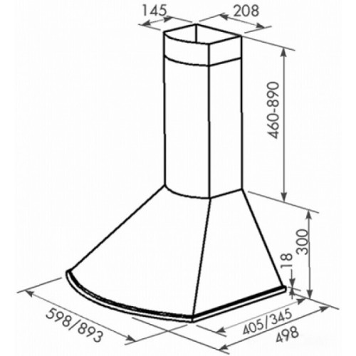 Кухонная вытяжка ZorG Viola 750 50 M белый