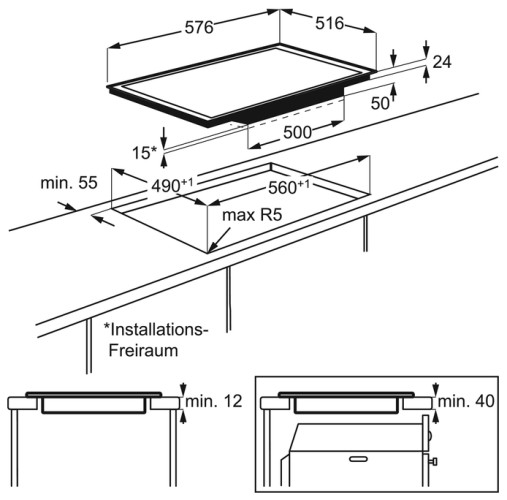 Индукционная варочная панель AEG HKP 65410 XB
