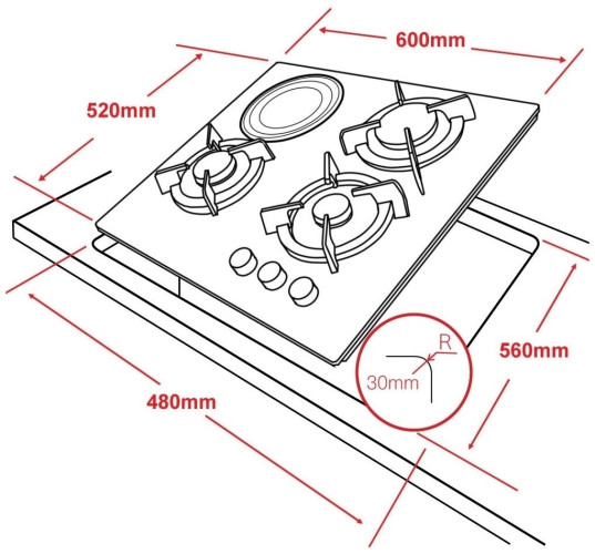 Комбинированная варочная панель Ginzzu HCG-478