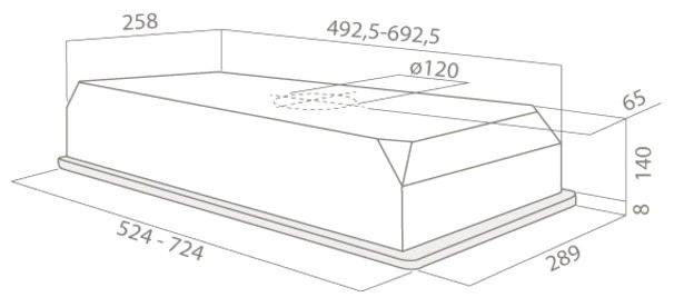 Встраиваемая вытяжка Elica Elibloc 9 LX F/80