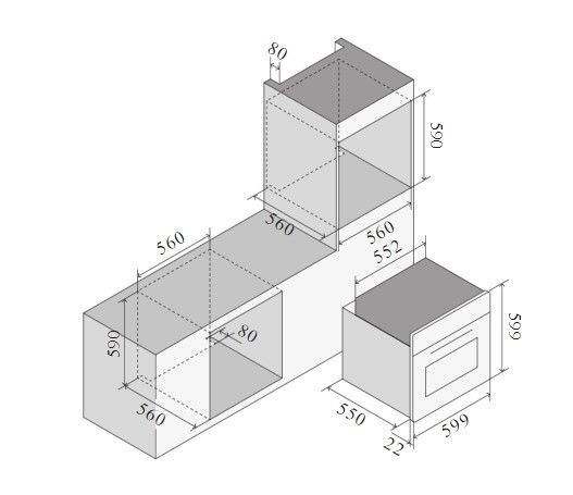 Электрический духовой шкаф ILVE OV60-SLT3/SS сталь