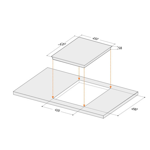 Индукционная варочная панель Hebermann HBKI 4530.1 B