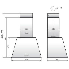 Кухонная вытяжка Elikor Гамма 60П-650-Э3Д кремовый/бронзовый