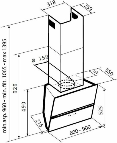 Кухонная вытяжка Korting KHC 69499 GN