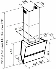 Кухонная вытяжка Korting KHC 69499 GN
