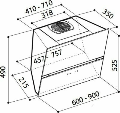 Кухонная вытяжка Korting KHC 69499 GN