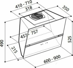 Кухонная вытяжка Korting KHC 69499 GN