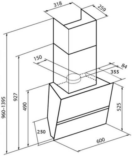 Кухонная вытяжка Korting KHC 69499 GN