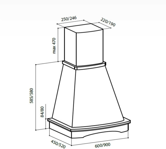 Кухонная вытяжка Lex ASTORIA 600 white