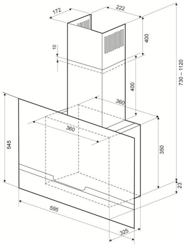 Кухонная вытяжка Krona Domenika 600 blackboard S