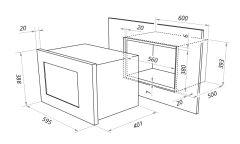 Встраиваемая микроволновая печь MAUNFELD MBMO.25.7GI