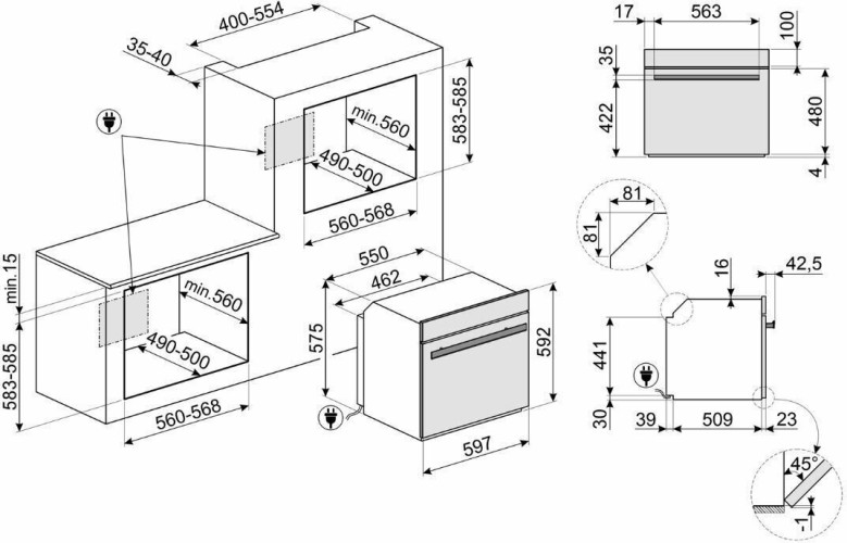 Электрический духовой шкаф Smeg SOP6604TPNR