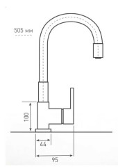 Смеситель для кухни Zigmund &amp; Shtain ZS 2400B нержавейка полированная
