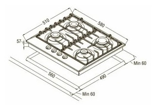 Газовая варочная панель Schaub Lorenz SLK GS6223