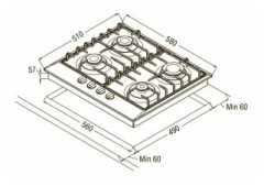 Газовая варочная панель Schaub Lorenz SLK GS6223