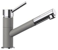 Смеситель для мойки Blanco Kano темная скала/хром 525034