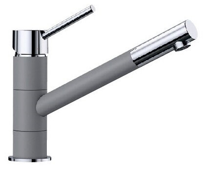 Смеситель для мойки Blanco Kano темная скала/хром 525034