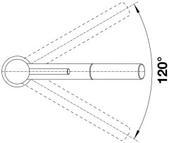 Смеситель для мойки Blanco Kano темная скала/хром 525034