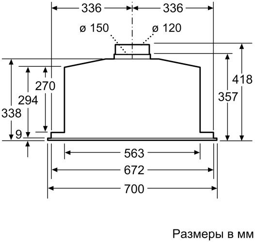 Встраиваемая вытяжка Neff D 57ML66 N0