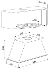 Встраиваемая вытяжка Korting KHI 6638 RN
