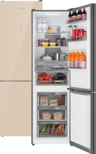 Холодильник Weissgauff WRK 195 D Beige Glass
