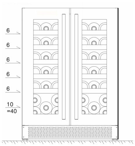 Винный шкаф MC Wine W46 2DB