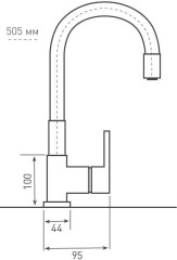 Смеситель для кухни Zigmund &amp; Shtain ZS 2400W нержавейка полированная